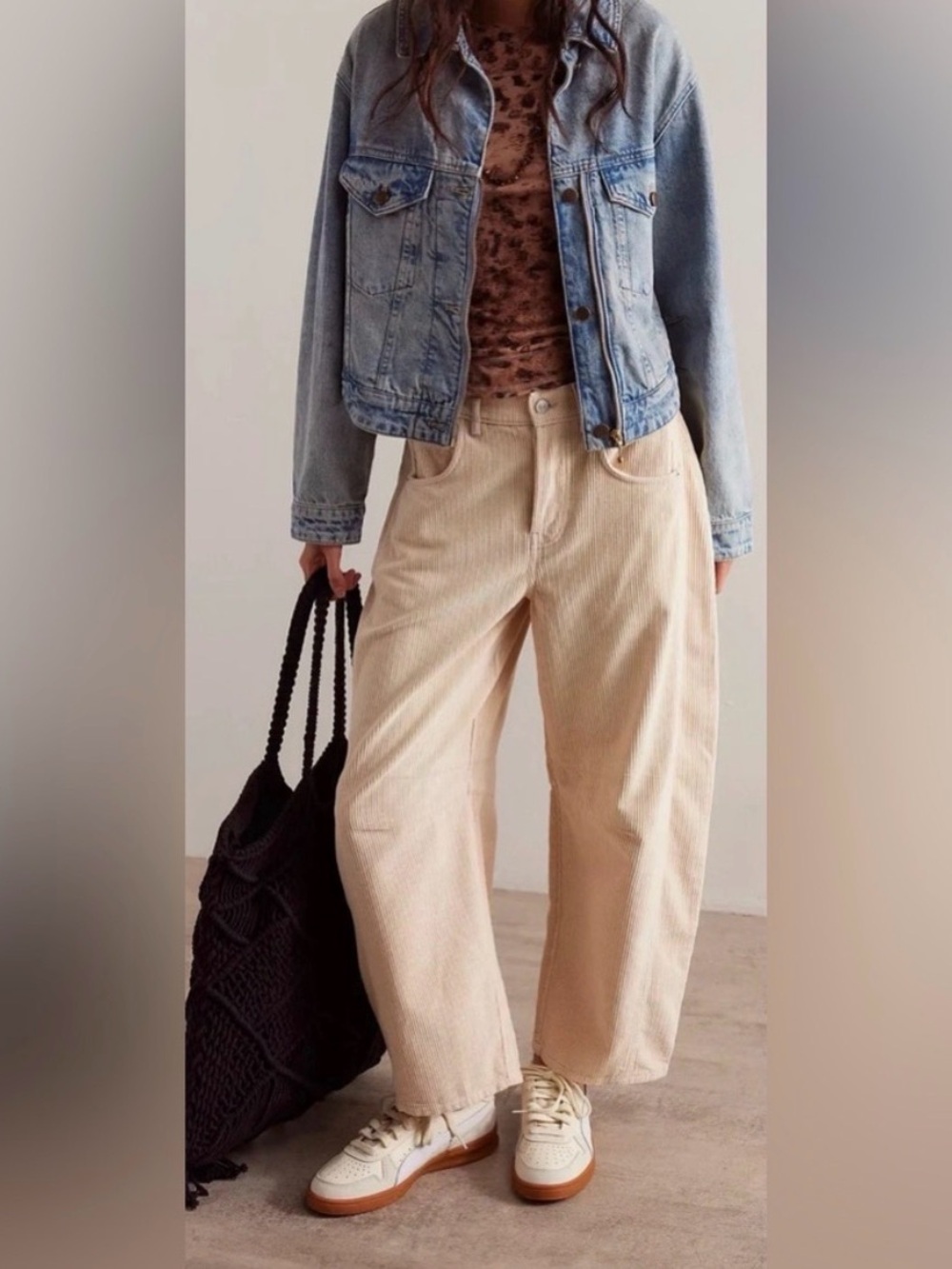 We The Free Good Luck Mid-Rise Cord Barrel Jeans